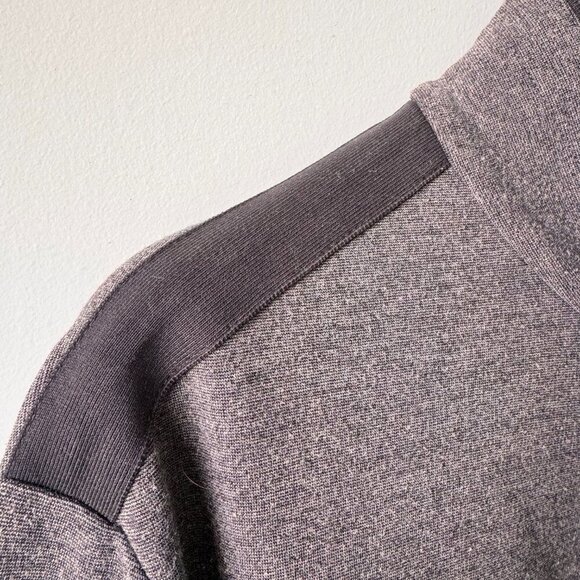 Hugo Boss Slim Fit Stretch Zip-Up Cardigan Sweater Long Sleeve Dark Grey - Picture 4 of 11